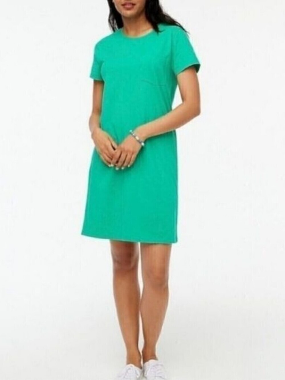 J. Crew Women's Green Short Sleeve T-Shirt Dress Size Small